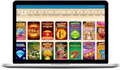Vegasino casino lobby on a laptop